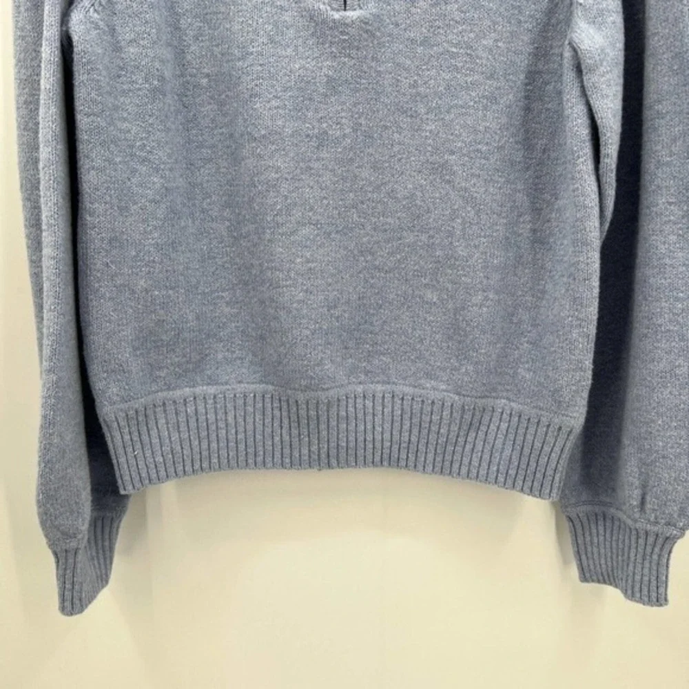 Universal Thread Sweater 1/4 Zip Puff Sleeve Mock Neck Pullover - Picture 3 of 10